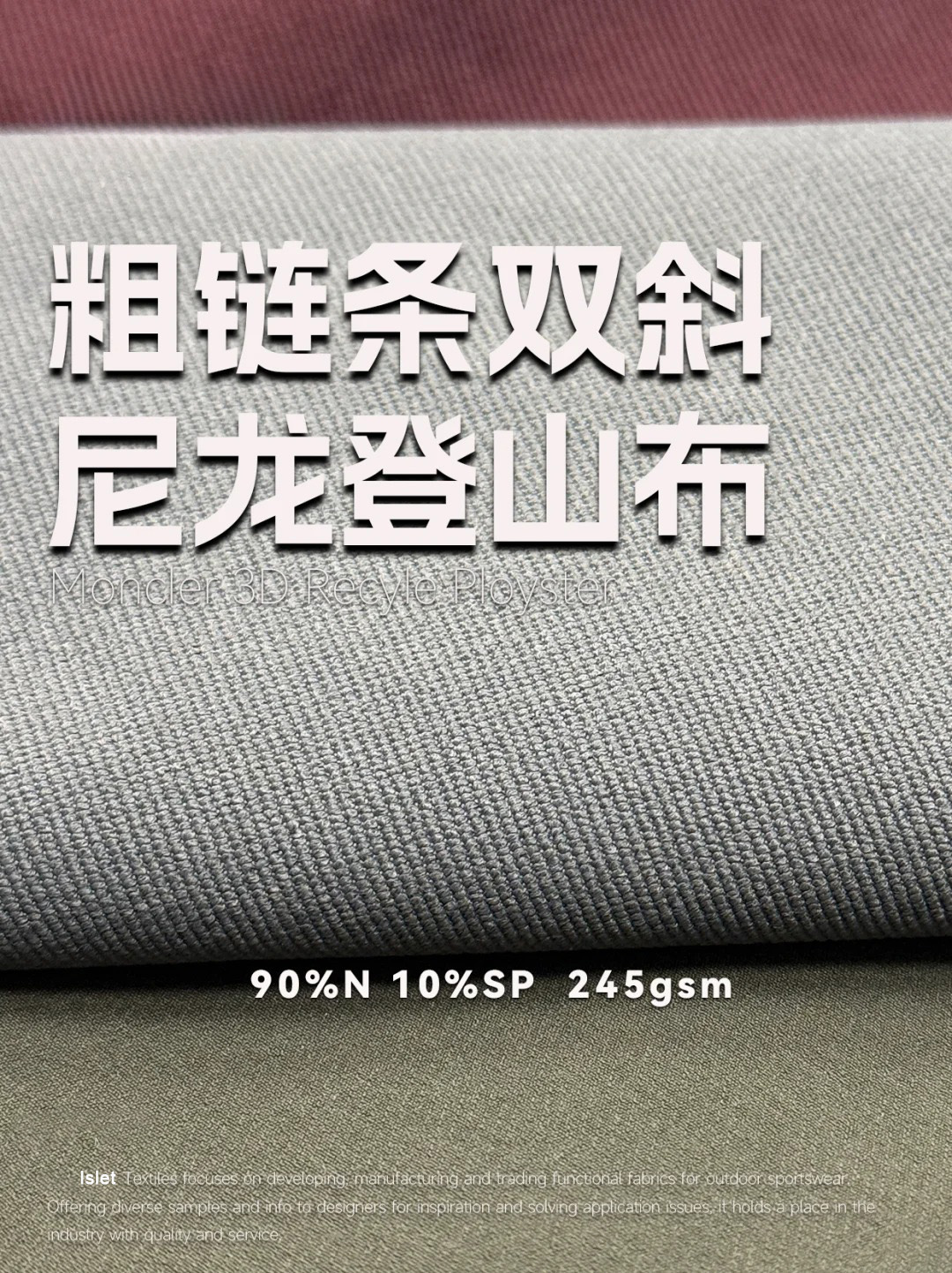 粗链条双斜尼龙登山布面料